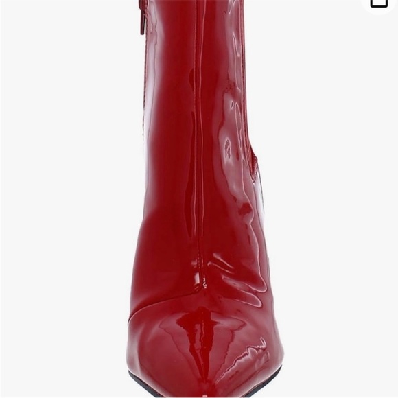 INC International Concepts Red Ankle Boots - Picture 3 of 5